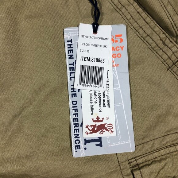 Wear First Shorts Mens 38 Legacy Belted Cargo Shorts Khaki 818853 NEW - Picture 9 of 12